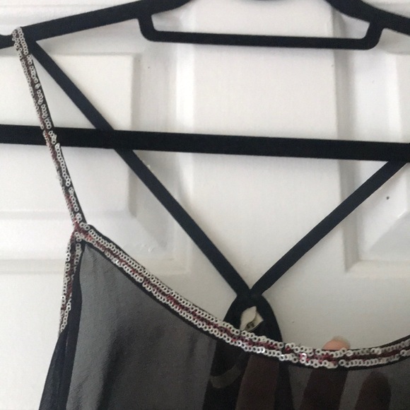 BB DAKOTA Black Sheer Sequence Racer Back Tank - Picture 4 of 4